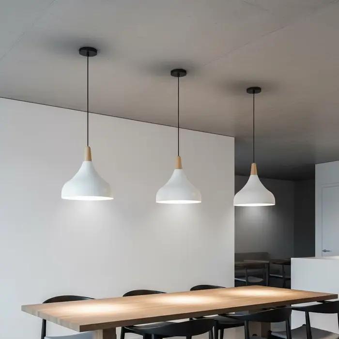 Lampes suspendues modernes nordiques en fer noir vintage