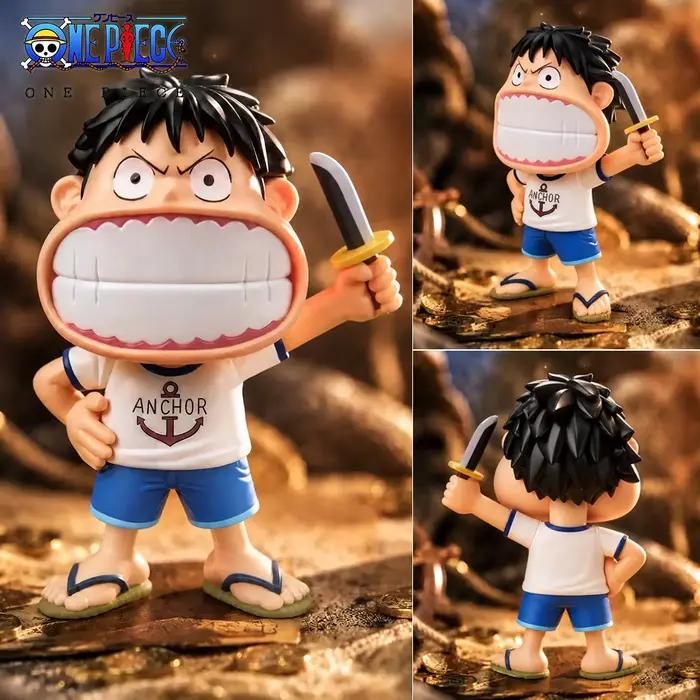 Figurine officielle One Piece Luffy en PVC, 15cm/5,91 pouces, modèle de collection, ornement de bureau, décoration de voiture, jouets, cadeaux, 1 pièce