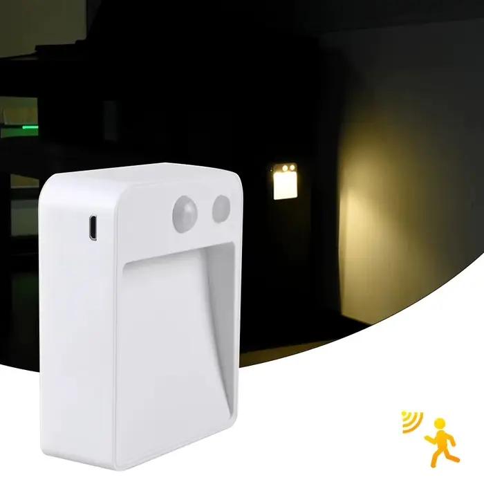 LED veilleuse PIR capteur de mouvement lampe de nuit détecteur sans fil AA alimenté par batterie applique marche/arrêt automatique armoire escaliers éclairage