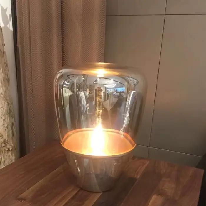 Lampe de Table LED en Verre au Design Nordique Moderne et Minimaliste