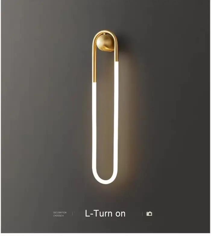 Mur LED moderne lumière minimaliste Ellipse en forme de U applique luminaire pour couloir salon chambre allée escaliers applique chambre décor applique murale intérieure applique murale extérieur déco