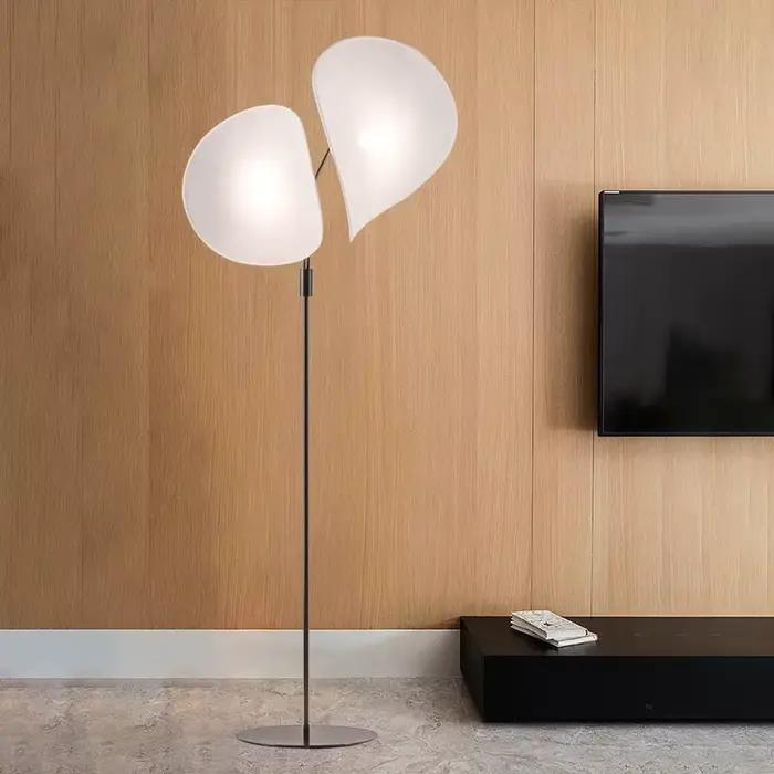 Moderne LED tissu lampadaire concepteur salon lampe d'angle pour Villa salon chambre chevet décor Simple Lumind lampadaires