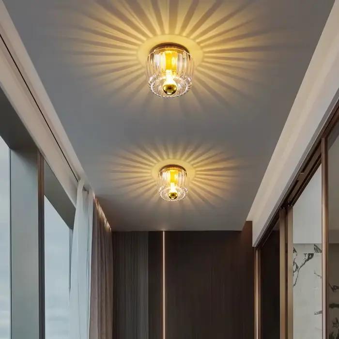 Bauhaus applique en verre avec effet sur le mur salon