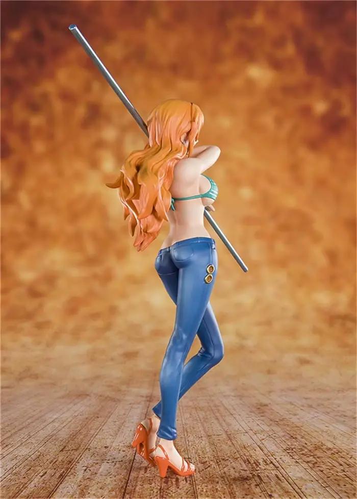 Dessin animé mignon One Piece 20e anniversaire Nami Cartoon Ver. Statue de figurine d'action en PVC, modèle de collection, jouets pour enfants, poupée cadeaux 17CM