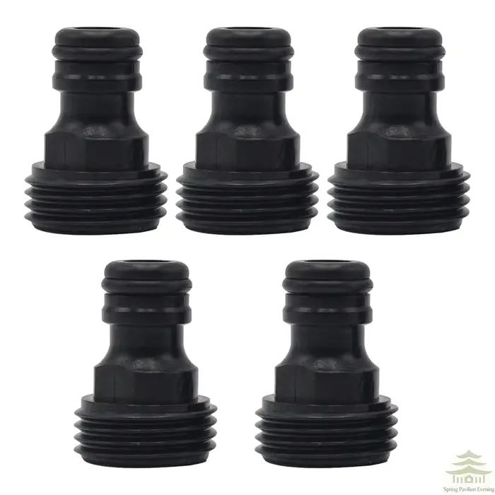 Raccords filetés, joint fileté, hydraulique, jardin, plastique, raccord rapide, tuyau d'eau, 1/2 pouce, 5 pièces, adaptateur de robinet