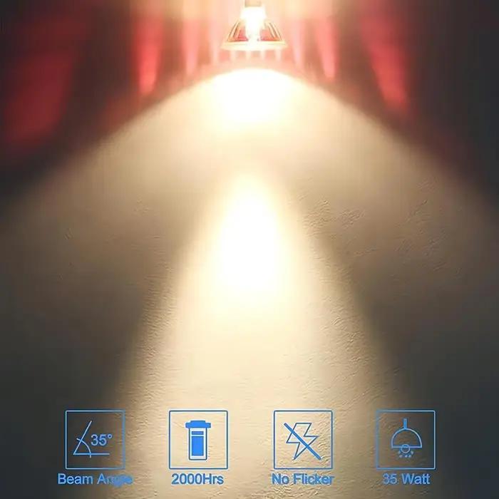 Lampe halogène Mr16 Gu5.3 12v 35w 50w avec verre transparent