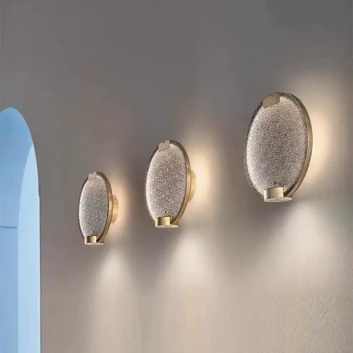 Scandi horo-Lampe LED Ronde en Verre et Métal localité