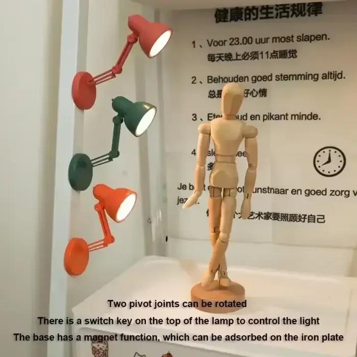 Lampe de bureau LED Mini veilleuse, lampe de livre pliable Portable, lecture dans le lit, lumière chaude pour le soin des yeux, pour l'étude, la décoration de Table de chevet