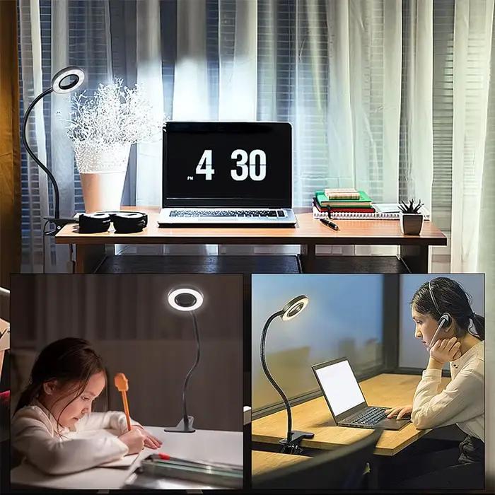 Lampe de bureau à clipser pour lire le bureau à domicile