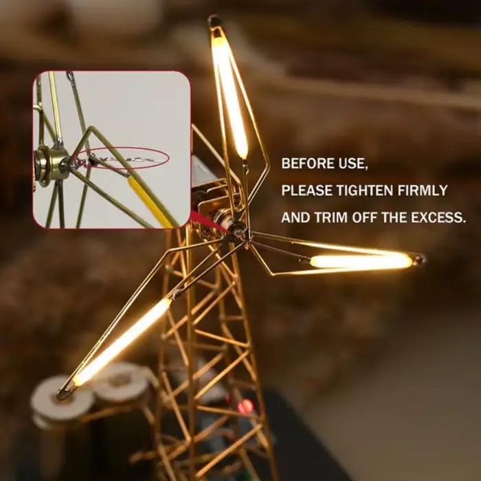 Kit de lampe éolienne DIY au design industriel en cuivre