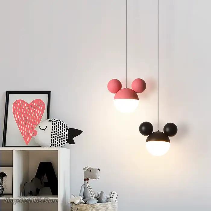 Lampe suspendue LED en forme de dessin animé pour chambre d'enfant