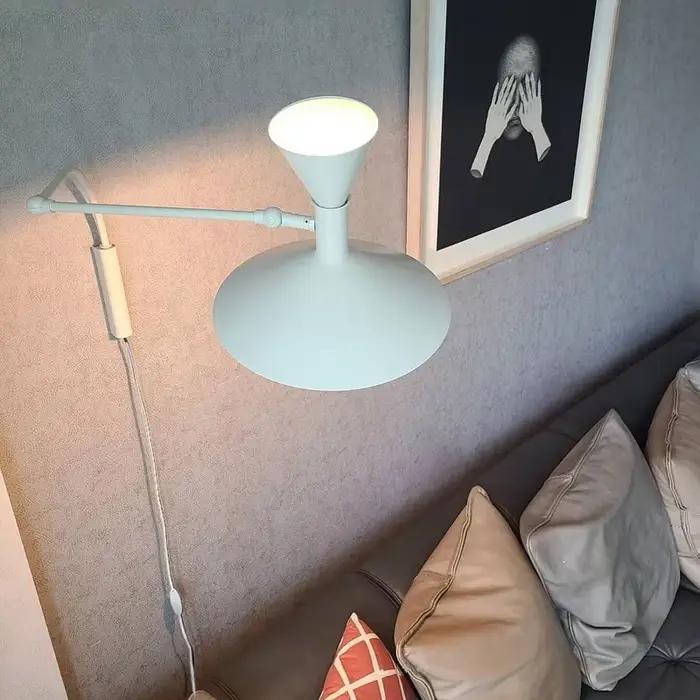 Applique murale design italien moderne bras oscillant rotatif pour salon chambre à coucher salle d'étude luminaire de chevet fer peint noir gris blanc flux lumineux 249-2000 LED Bluetooth