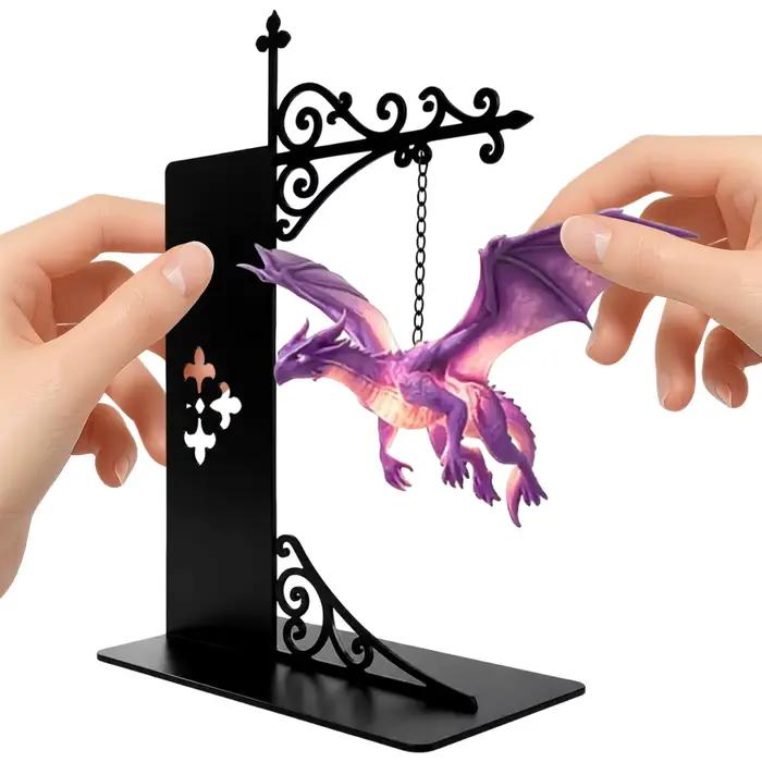 Lampe de bibliothèque Dragon Flottant, Lumières de bibliothèque Dragon Volant, Ornement, Veilleuse Dragon Flottant Enchantant, Décoration de maison et de chambre