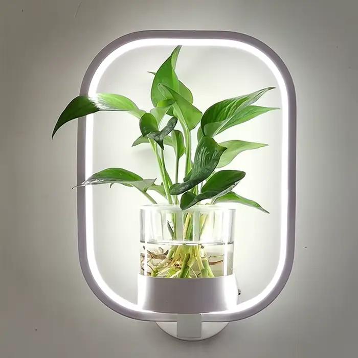 Anneau LED ADELIER pour plantes, appliques murales en verre, éclairage moderne pour salon, chambre à coucher, restaurant et entrée, hydroponique, luminaire pour couloir, design contemporain, installation facile