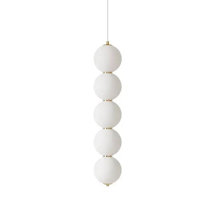 Lustre boule de verre Vertical, lampe suspendue au plafond, lampe suspendue pour salon et chambre à coucher