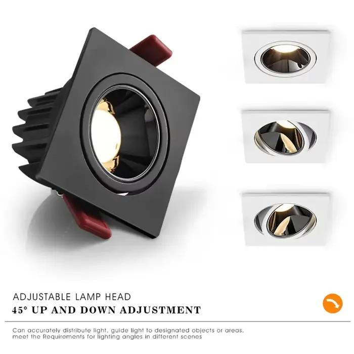 Plafond LED encastré ZHIO 24W 10W avec source de lumière LED Cree, adaptable à différents espaces intérieurs, entrée de maison, bureau, magasin, ambiance personnalisable pour soirée, réunion familiale ou détente après travail