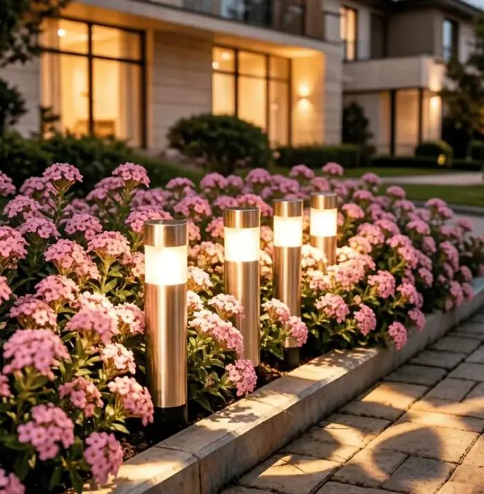 Lampe de sol extérieure, éclairage de pelouse, projecteur paysager, décoration de cour, IP65, convient à toutes les saisons pour jardin, chemin, balcon.