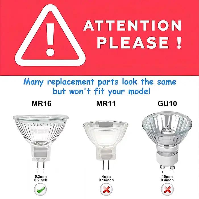 Lampe halogène Mr16 Gu5.3 12v 35w 50w avec verre transparent