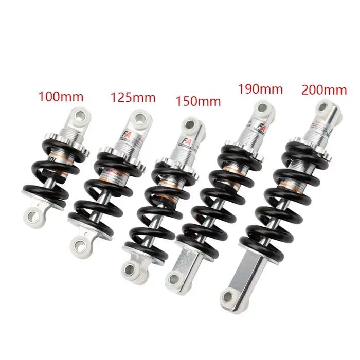 Amortisseur de suspension arrière, ressort, 100 mm/125 mm/150 mm/190 mm/200 mm, compatible avec la plupart des vélos