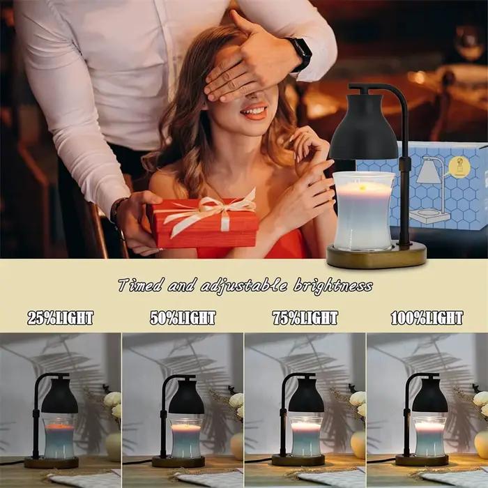Lampe chauffe-bougie avec minuterie pour salon, cadeau d'anniversaire, nouvelle maison, ambiance chaleureuse et romantique, décoration intérieure, occassions spéciales