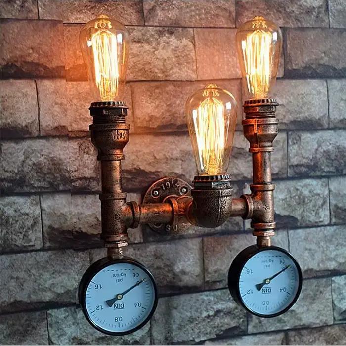 Applique Murale Industrielle Rétro Américaine Style Steampunk E27 Edison pour Restaurant