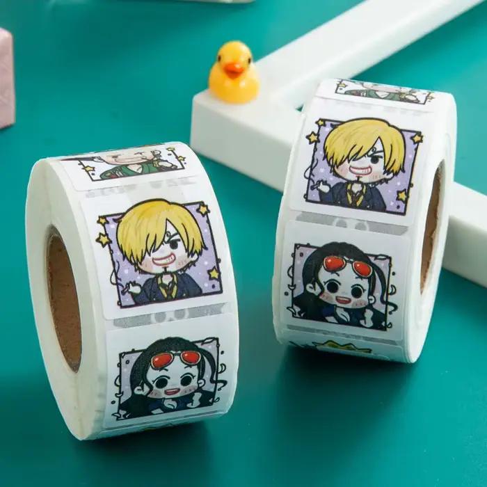 Autocollant One Piece, autocollant mignon pour fournitures scolaires, cadeau de haute qualité, couverture de journal intime manuscrite