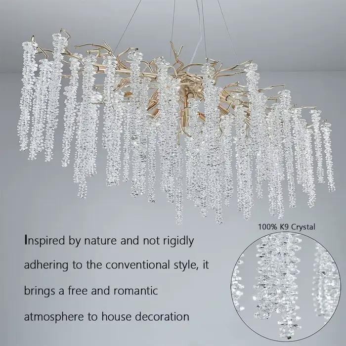 Grande Lampe Suspendue Rectangulaire en Clip localité