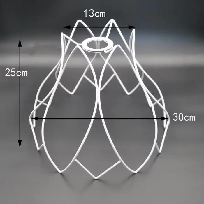 Abat-jour Cage cadre fer fil métallique lumière lustre Support de lampe pour bricolage anneau garde Table