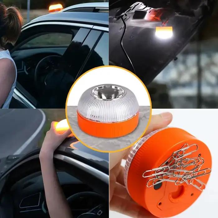 Voyant d'avertissement stroboscopique pour voiture, 2 Modes, lumière d'urgence LED, lampe de signalisation clignotante, Portable magnétique pour malfonctionnement de voiture, éclairage de stationnemen