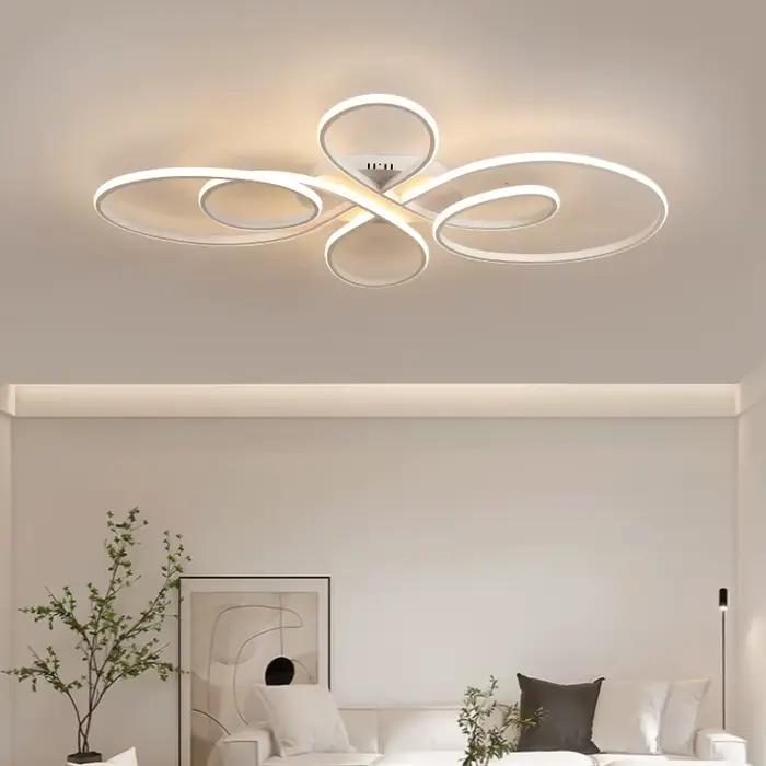 Plafonniers LED modernes à télécommande pour salon à plafond bas
