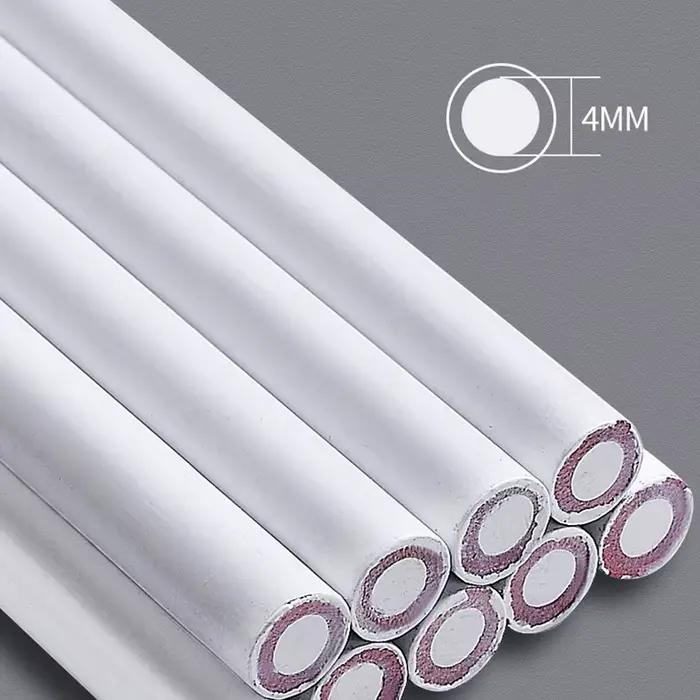 Ensemble de crayons à charbon de bois noir et blanc pour artiste, dessin, croquis, ombrage sur papiers foncés, carton coloré, 6 pièces par ensemble