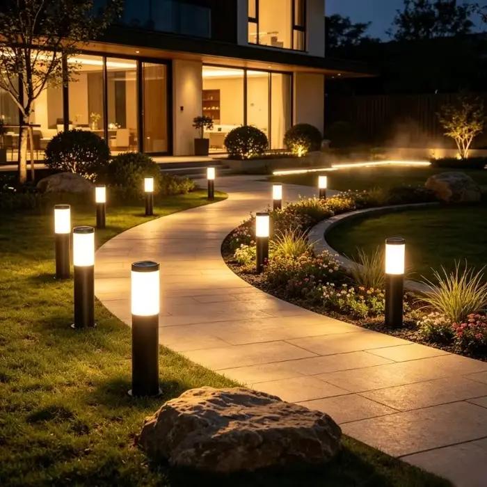 Lampe de sol extérieure, éclairage de pelouse, projecteur paysager, décoration de cour, IP65, convient à toutes les saisons pour jardin, chemin, balcon.