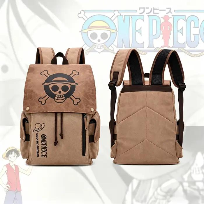 Sac à dos d'extérieur One Piece Anime, sacoche d'ordinateur durable, sac d'école pour étudiants, sac à bandoulière résistant à l'usure pour l'université, sac de voyage de dessin animé
