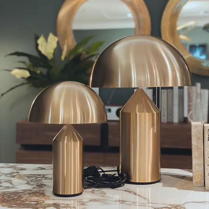 Lampe sur pied en forme de champignon de style nordique, design italien, métal, LED, protection des yeux, pour chambre à coucher, salon, décoration haut de gamme