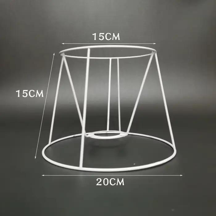 Abat-jour Cage cadre fer fil métallique lumière lustre Support de lampe pour bricolage anneau garde Table