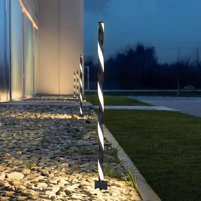 Lampe de sol extérieure étanche pour jardin, allée, villa, décoration de cour (forme de fil/fourche) Lampe LED pour pelouse