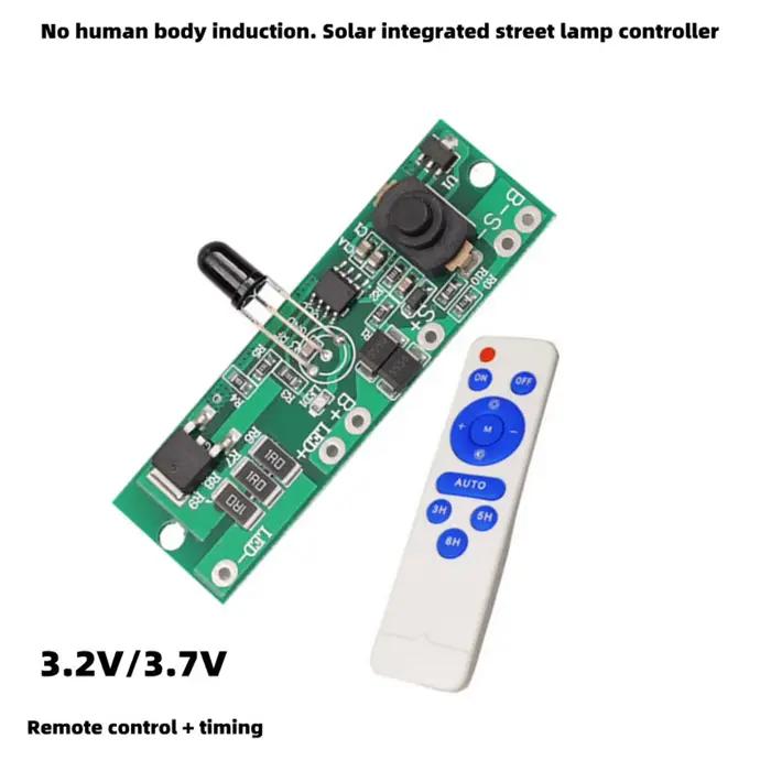 Panneau solaire de réverbère avec télécommande, carte de circuit imprimé, 3.2V, 3.7V, 62