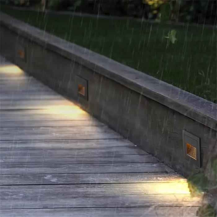 Applique murale LED encastrée pour escalier, éclairage intérieur/extérieur, lumière de marche, éclairage de nuit pour escalier, applique murale de couloir en aluminium