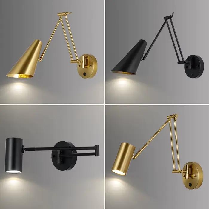 Lampe murale pliable et rétractable à intensité variable avec interrupteur tactile