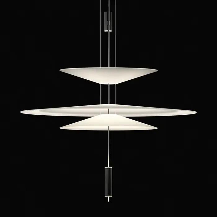 Lustre rond nordique minimaliste avec flamant rose