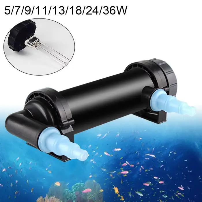 Lampe UV pour étang à poissons 5W-36W, lampe de stérilisation UV pour Aquarium, lampe de stérilisation à ultraviolets, mousse, algues, nettoyeur d'eau, filtre lumineux