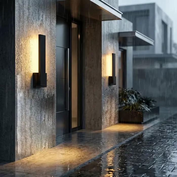 Lampe murale extérieure en aluminium moderne pour porche et entrée élégante à offrir pour occasions spéciales