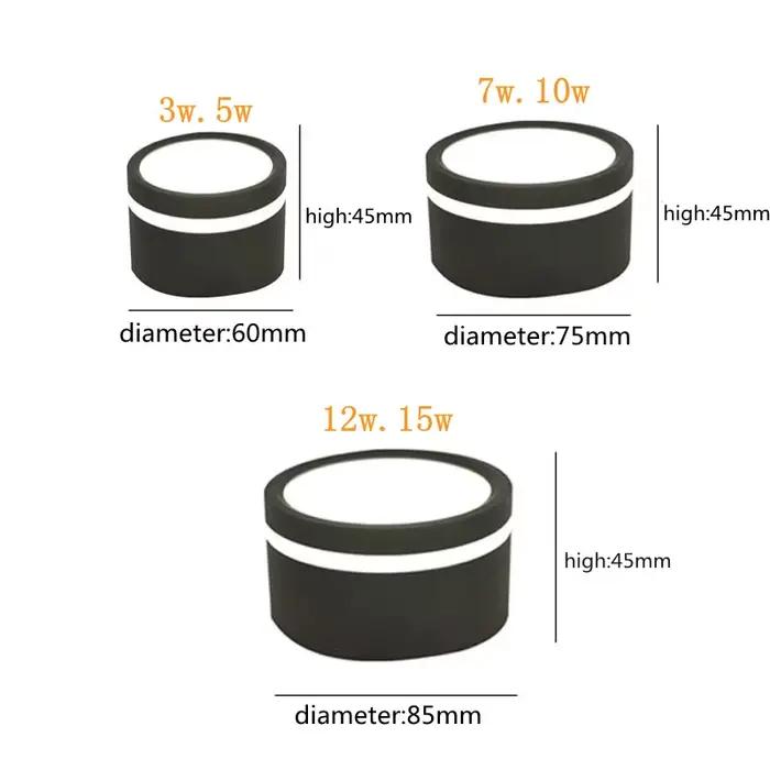Plafonnier Spot lampe ronde Led salon Downlight monté en Surface AC220v Luminaire lumière décor à la maison 7W 10W blanc chaud