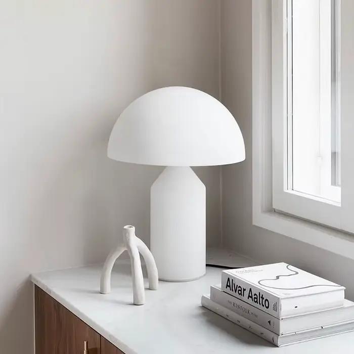 Lampe sur pied en forme de champignon de style nordique, design italien, métal, LED, protection des yeux, pour chambre à coucher, salon, décoration haut de gamme