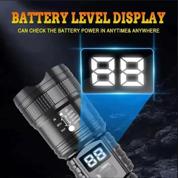 100000LM lampe de poche Super lumineuse torche LED Rechargeable