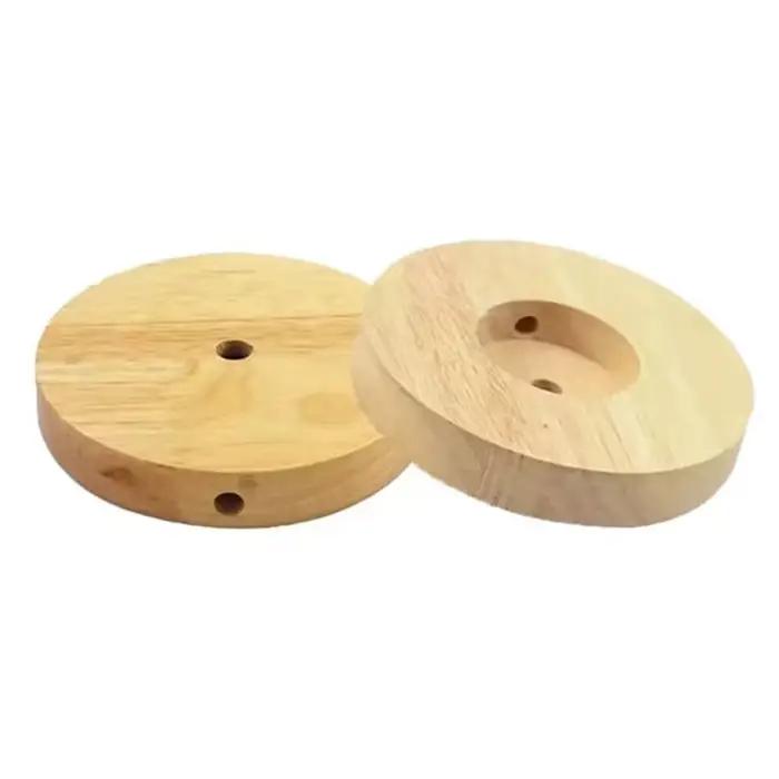 Base de lampe en bois ronde haute qualité pour lampe de table DIY adaptable à plusieurs tailles et couleurs pour intérieur élégant occasions spéciales
