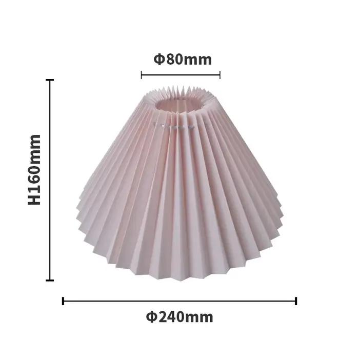 Abat-jour en tissu plissé design moderne pour lampe de table élégante ambiance douce et chaleureuse à offrir occasions spéciales