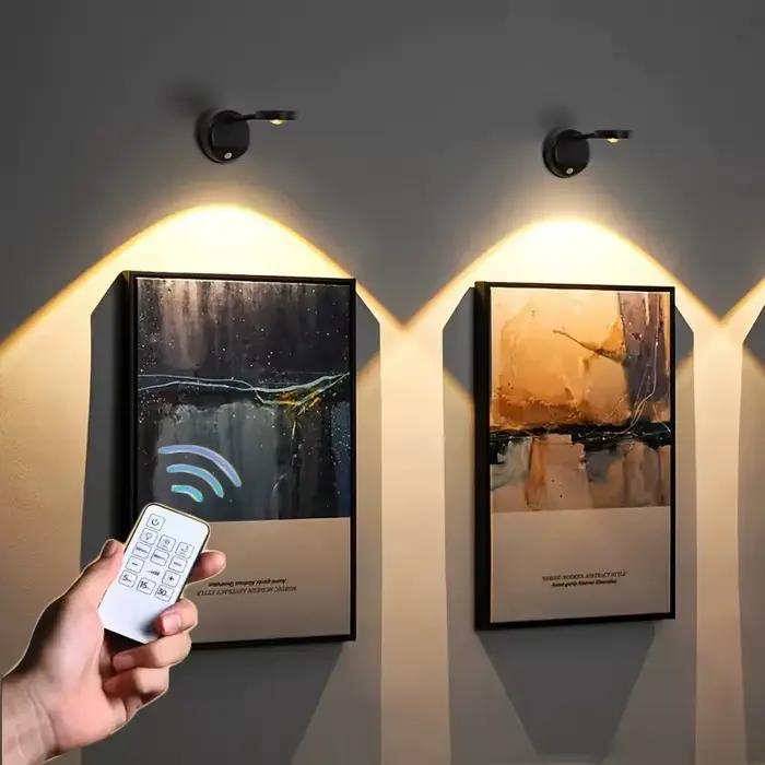 Applique murale LED sans fil rechargeable par USB avec détecteur de mouvement