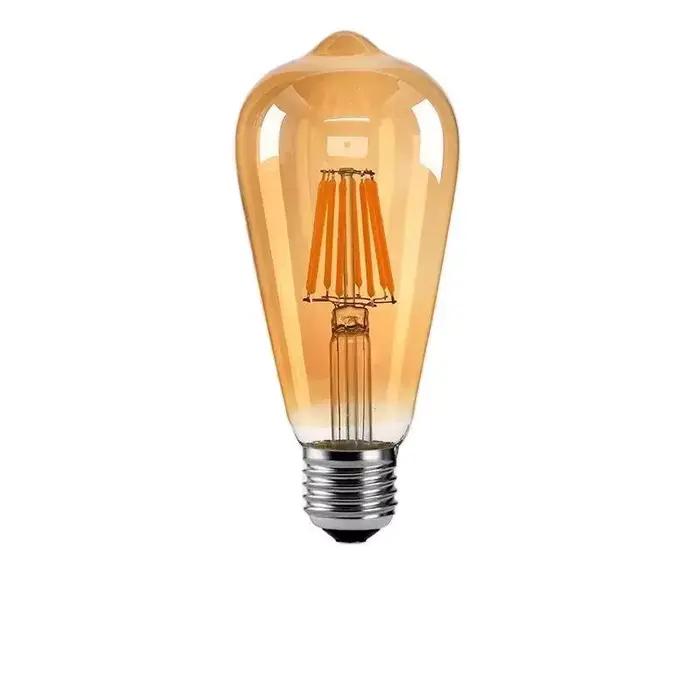 Ampoules LED à Filament Edison doré ST64 Dimmable E27 B22 2W 4W 6W 8W 10W 12W 220V 110V 2700K 6000K lampes énergétiques à 360 degrés