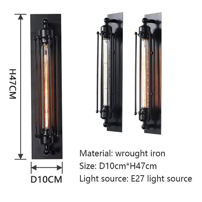 Lampe murale en fer moderne pour chambre à coucher salle à manger et entrée style industriel vintage éclairage led installation facile